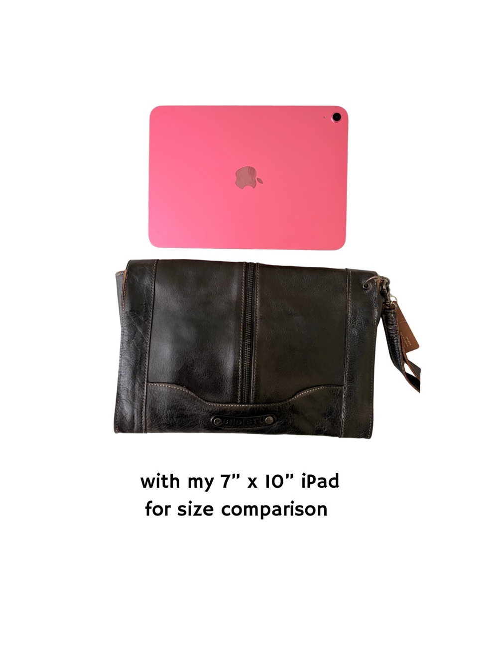 NWT BED|STU Leather Clutch with Wrist Strap - Picture 9 of 11